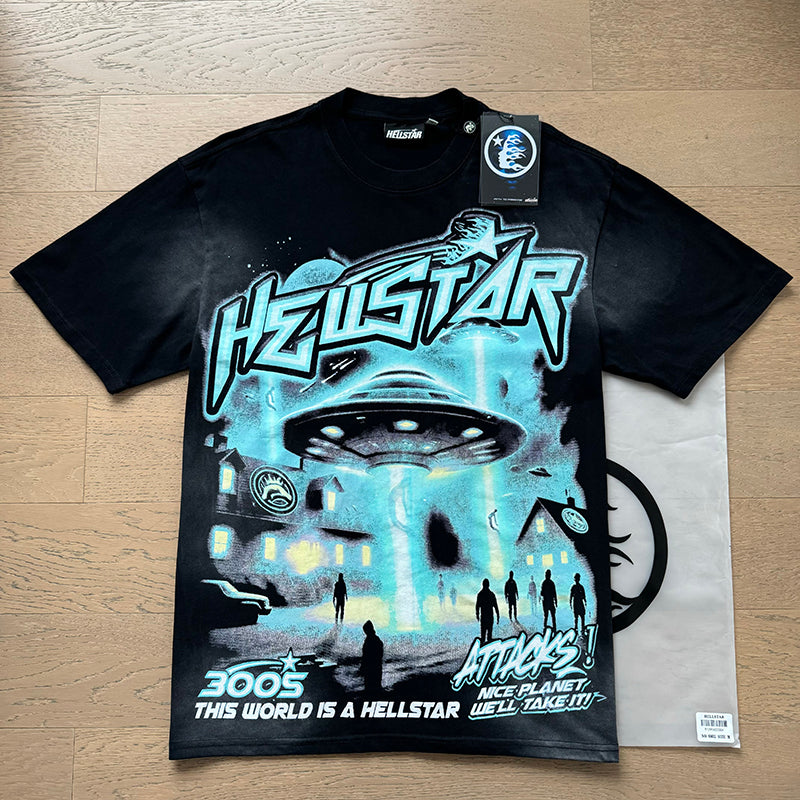 Hellstar 6702 Vintage Washed Black Tee – P57 Edition