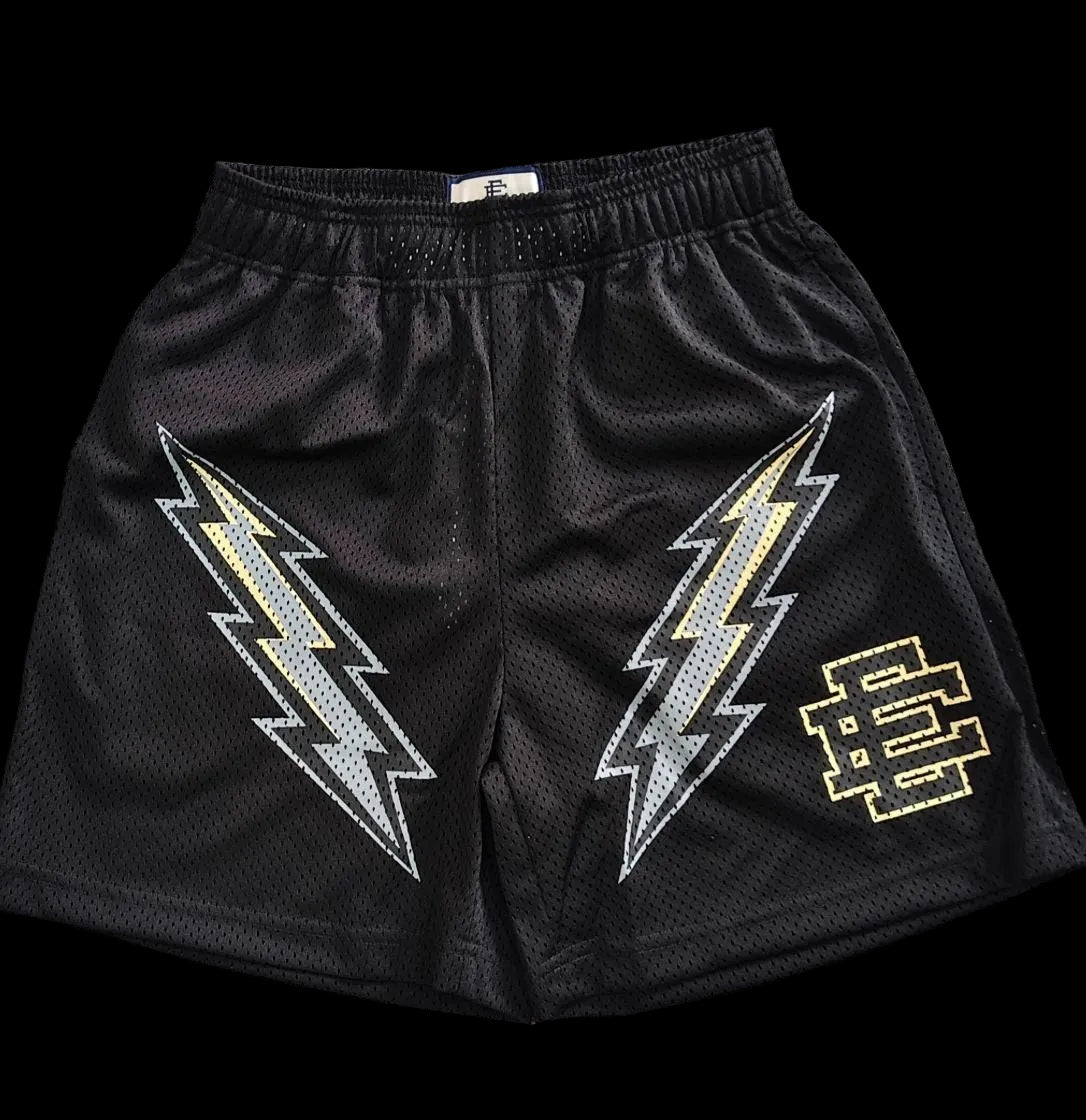 Eric Emanuel Black Flash Courtside Mesh Shorts