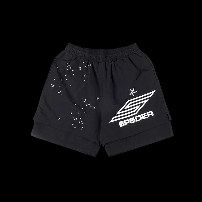 Sp5der Starfall Shorts – Black