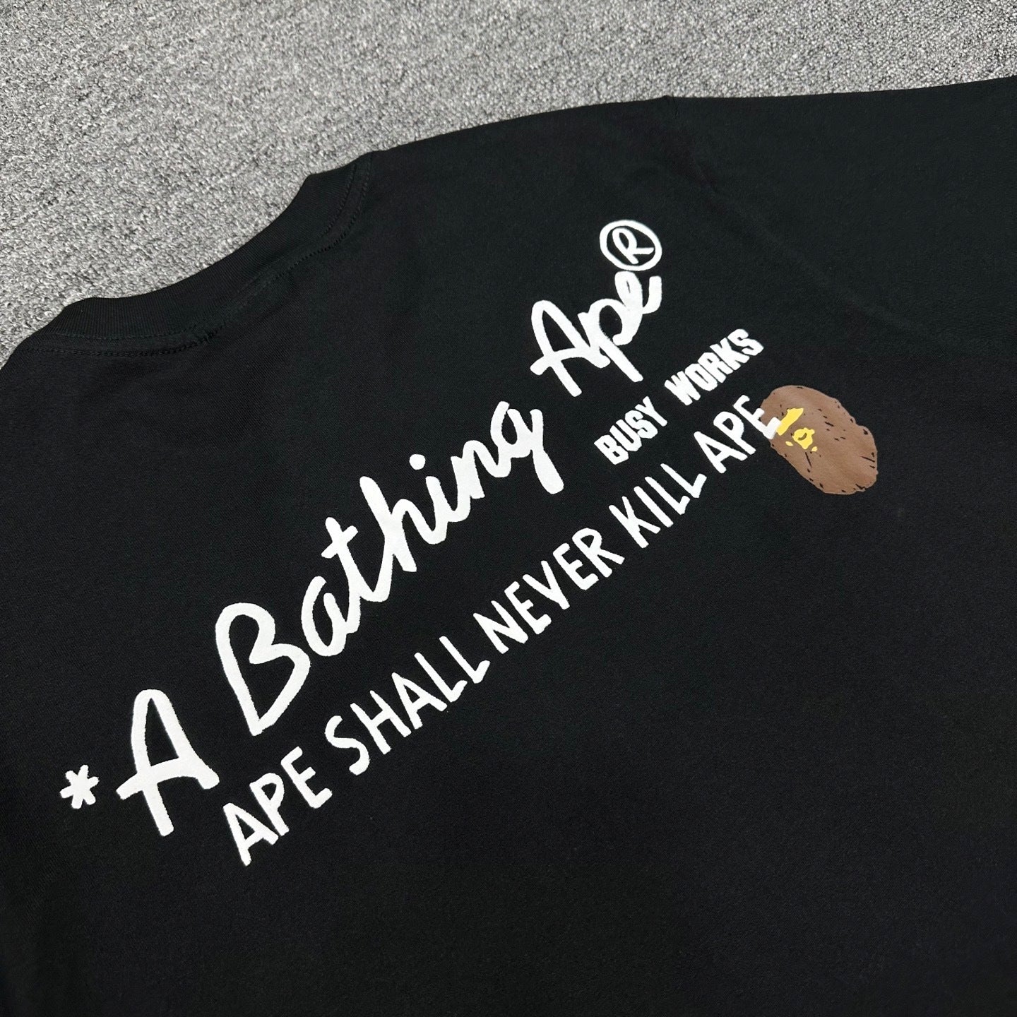 BAPE Return to Campus Black Streetwear Graphic Tee