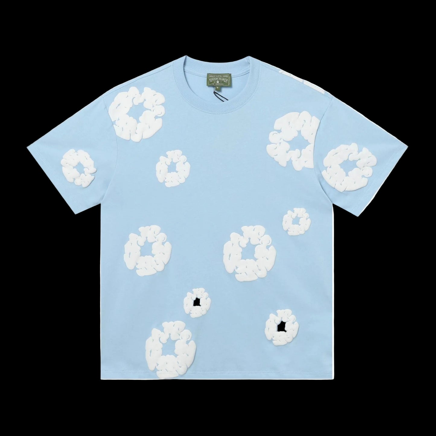 Denim Tears Cotton Wreath Oversized Tee – Light Blue