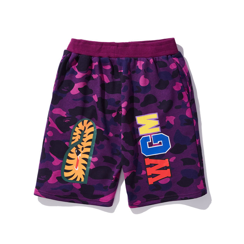 BAPE Purple Pink Gradient Streetwear Shorts