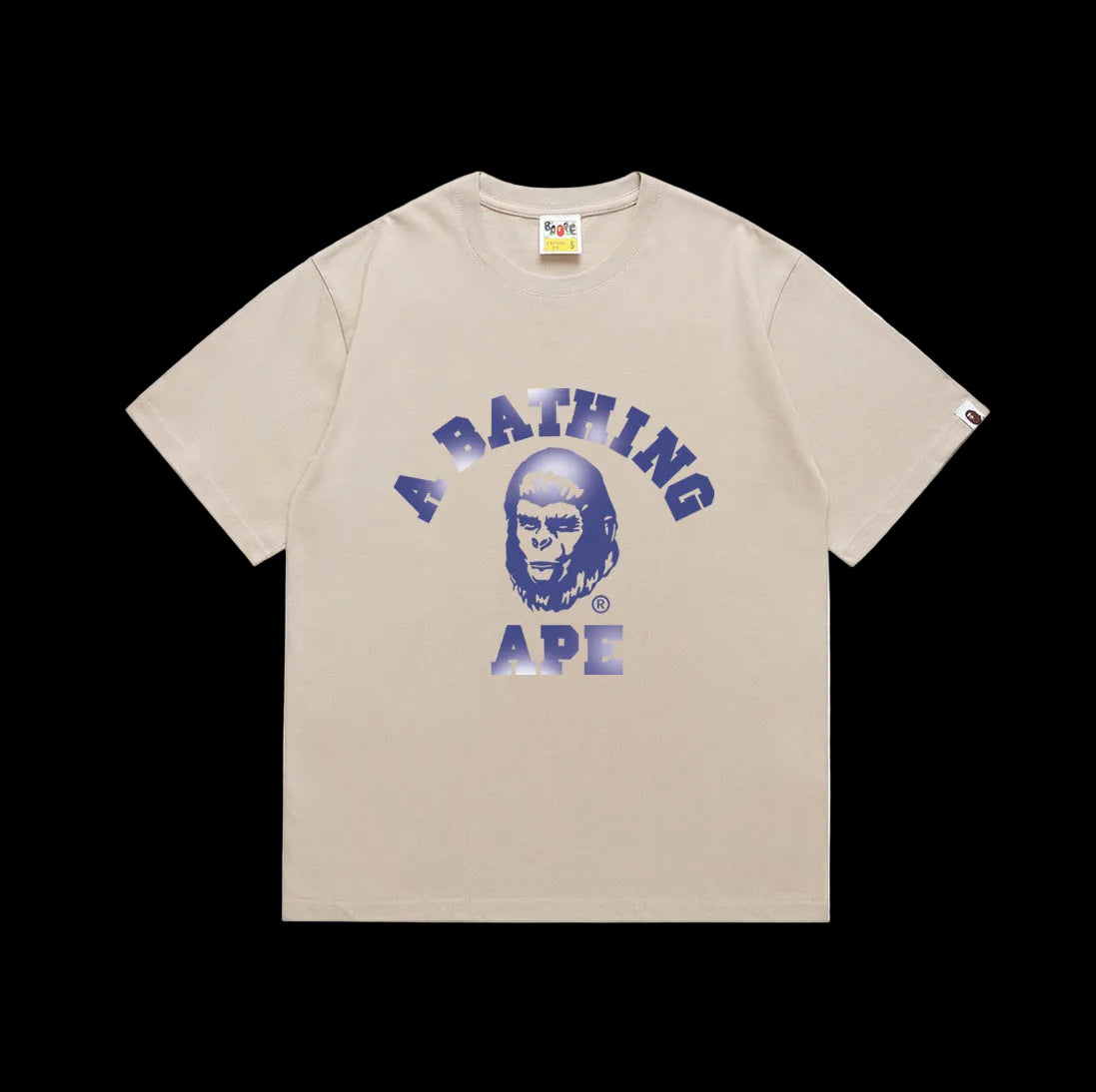 BAPE Off White Blue Text Touch Streetwear Graphic Tee