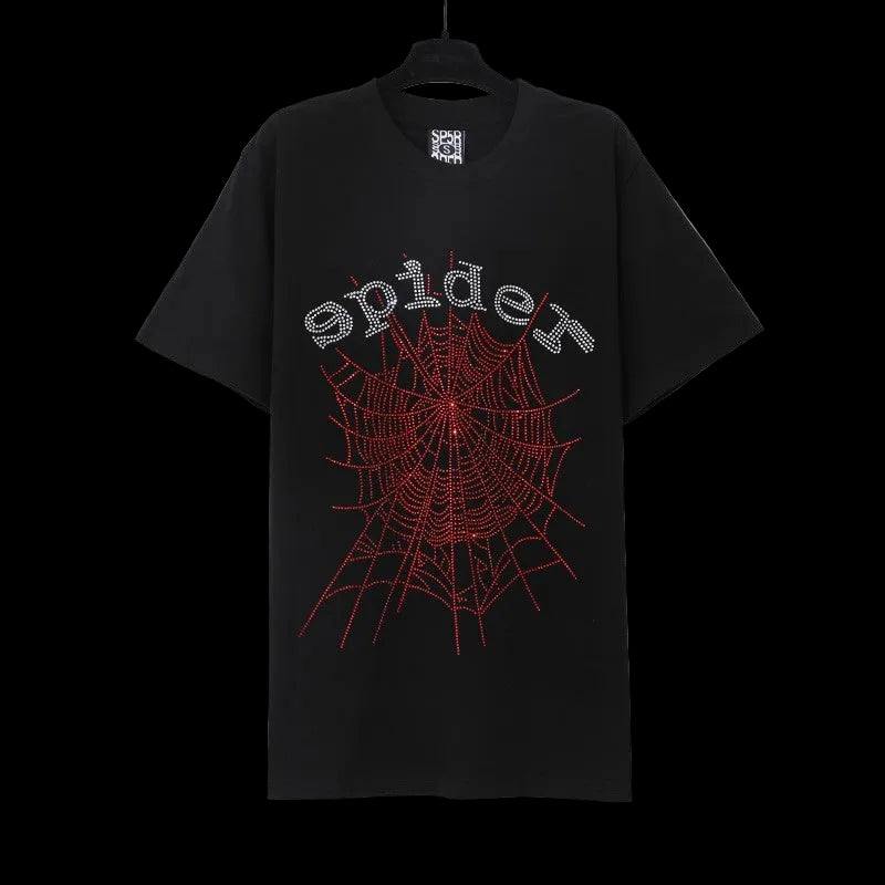 Sp5der Crimson Shadow Oversized Tee – Black