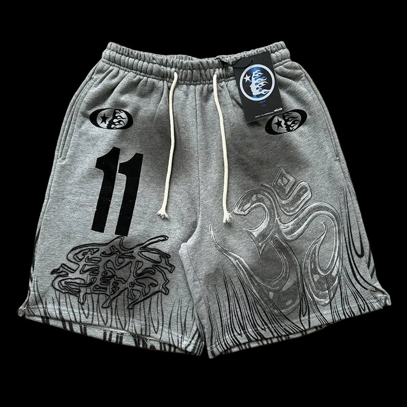 Hellstar Grey Accent Streetwear Shorts – Stylish Edition