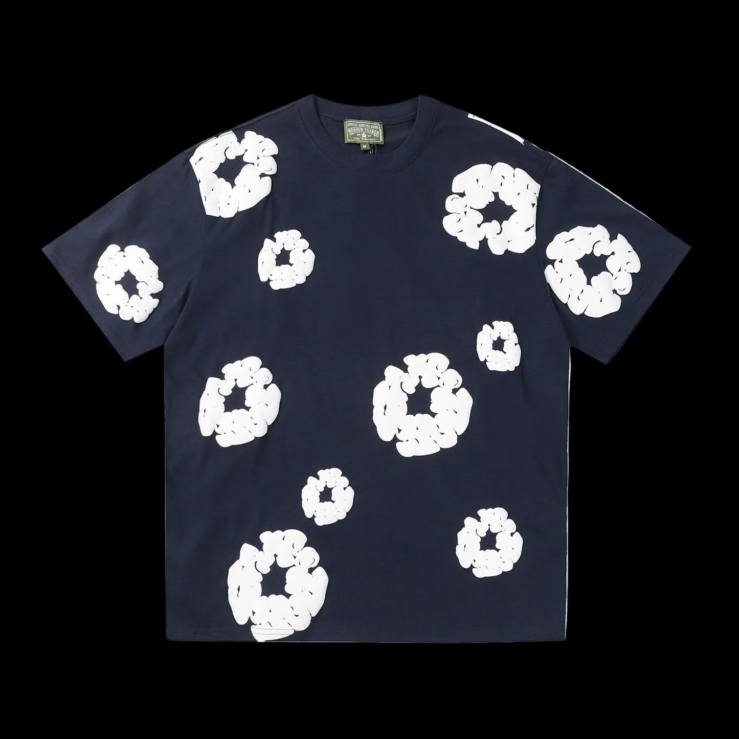 Denim Tears Cotton Wreath Oversized Tee – Midnight Navy