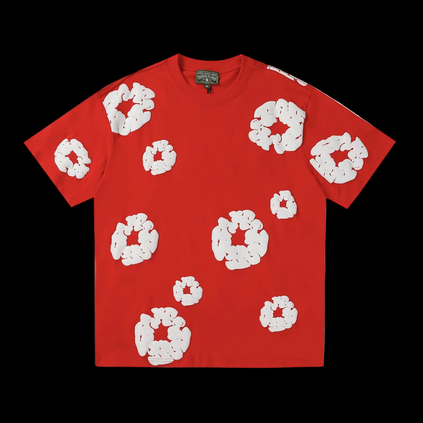 Denim Tears Cotton Wreath Oversized Tee – Crimson Red