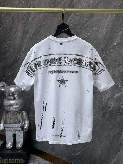 Chrome Hearts White Splatter Streetwear Tee