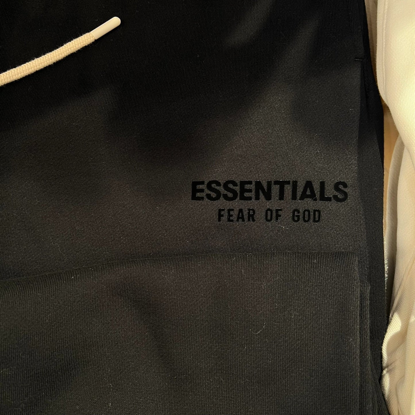 ESSENTIALS Black Cloud Series FOG Silicone Letter Sweatpants (ESS3006)