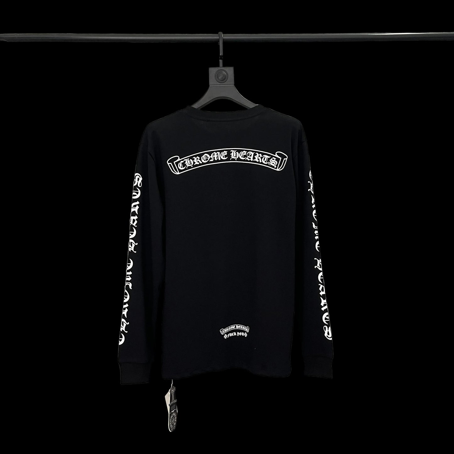 Chrome Hearts Black Street Cross Graphic Hoodie