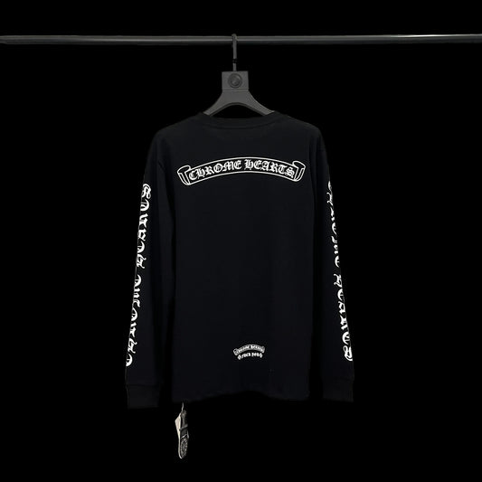 Chrome Hearts Black Street Cross Graphic Hoodie
