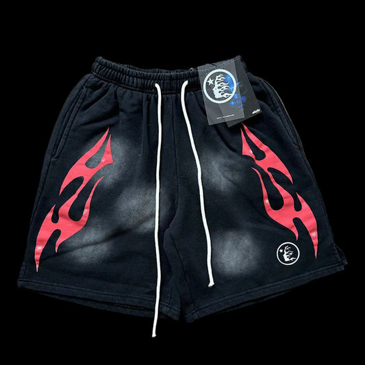 Hellstar Red Accent Streetwear Shorts – Ready Stock Edition