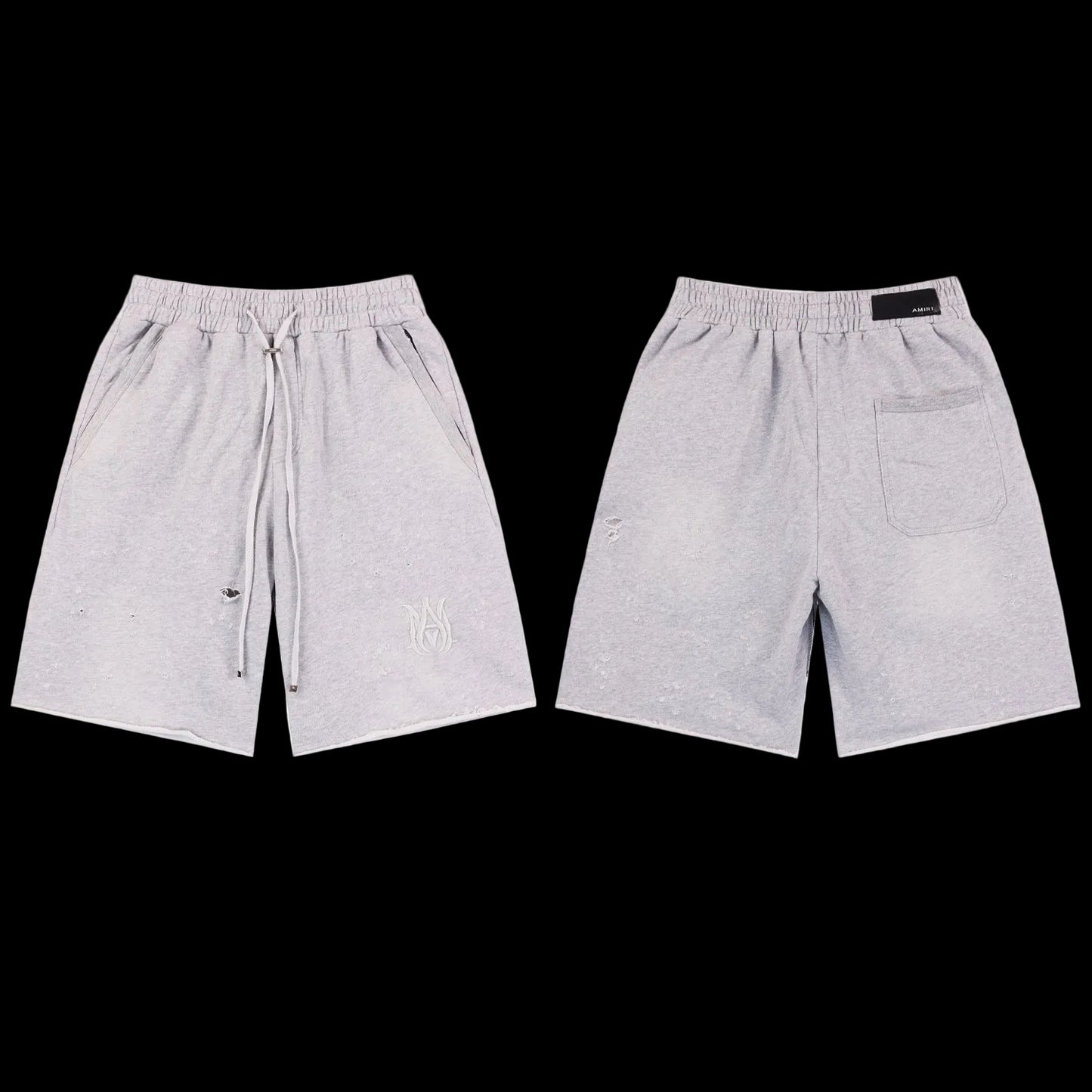 AMIRI Ash Mist Washed Terry Shorts