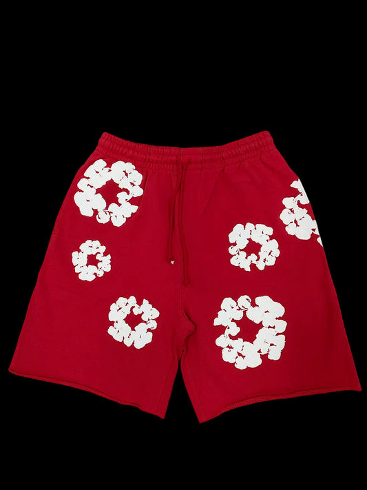 Denim Tears Red Web Denim Shorts