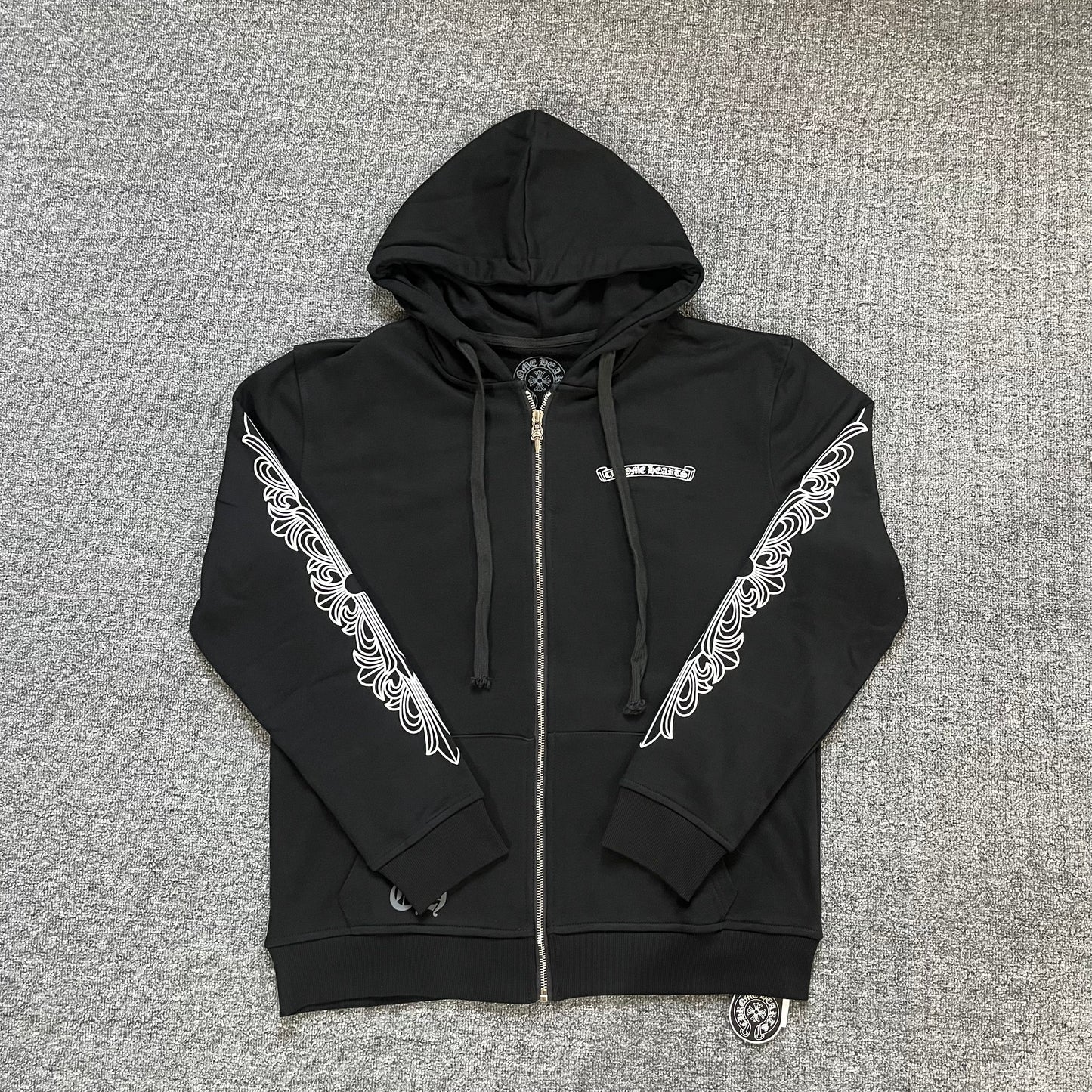 Chrome Hearts Black Pink Touch Street Cross Hoodie