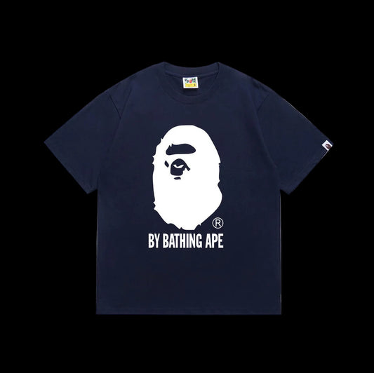 BAPE Navy Blue Streetwear Essential Tee