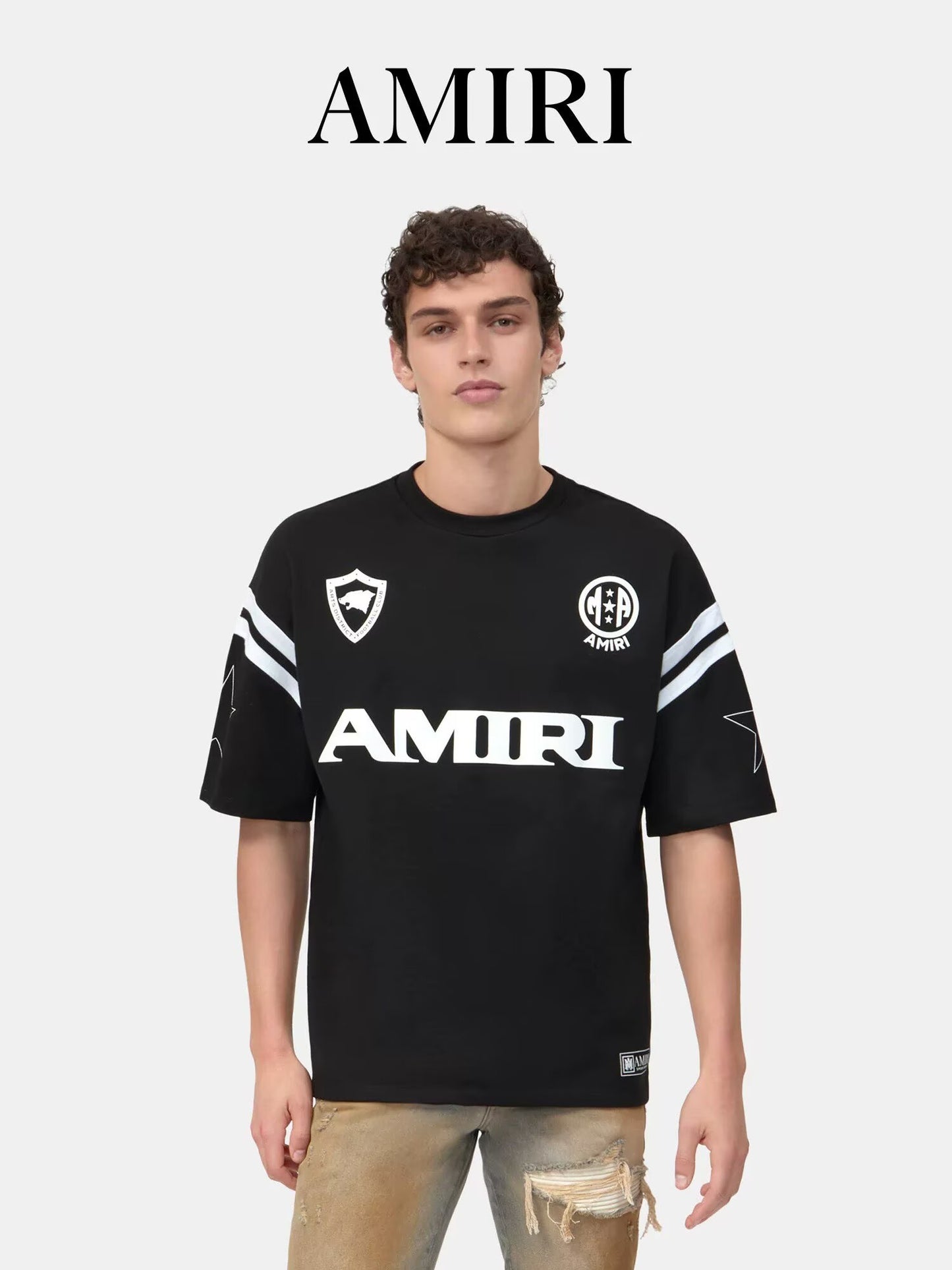 AMIRI Noir Heavyweight Letter Tee — Black Edition