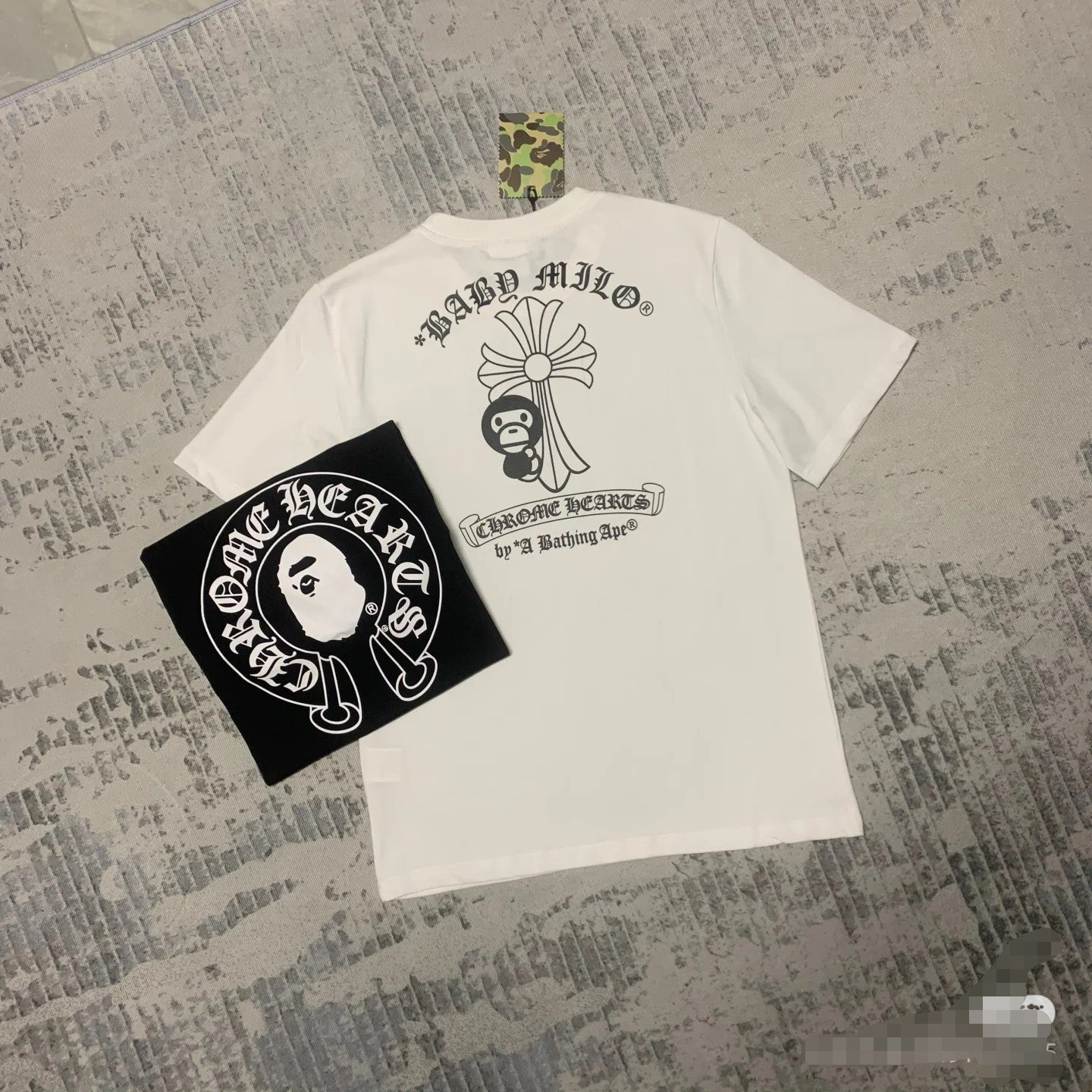 BAPE 1:1 Chrome Hearts-Inspired Black Streetwear Tee (CH4101)