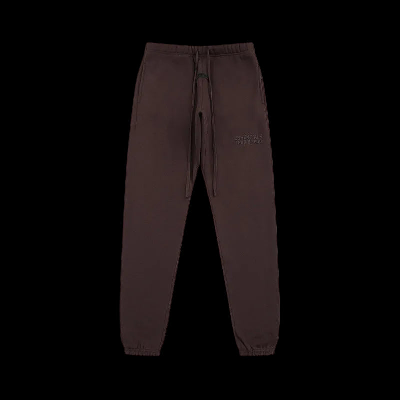 ESSENTIALS Mid Maroon Purple Straight-Leg Sweatpants