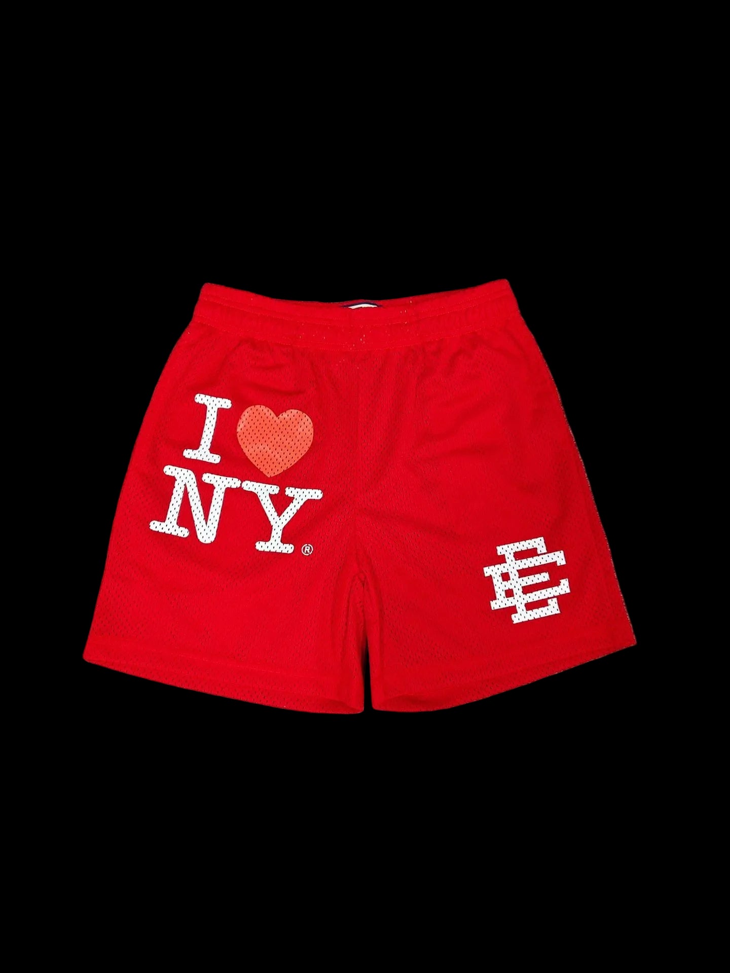 Eric Emanuel Red Courtside Mesh Shorts