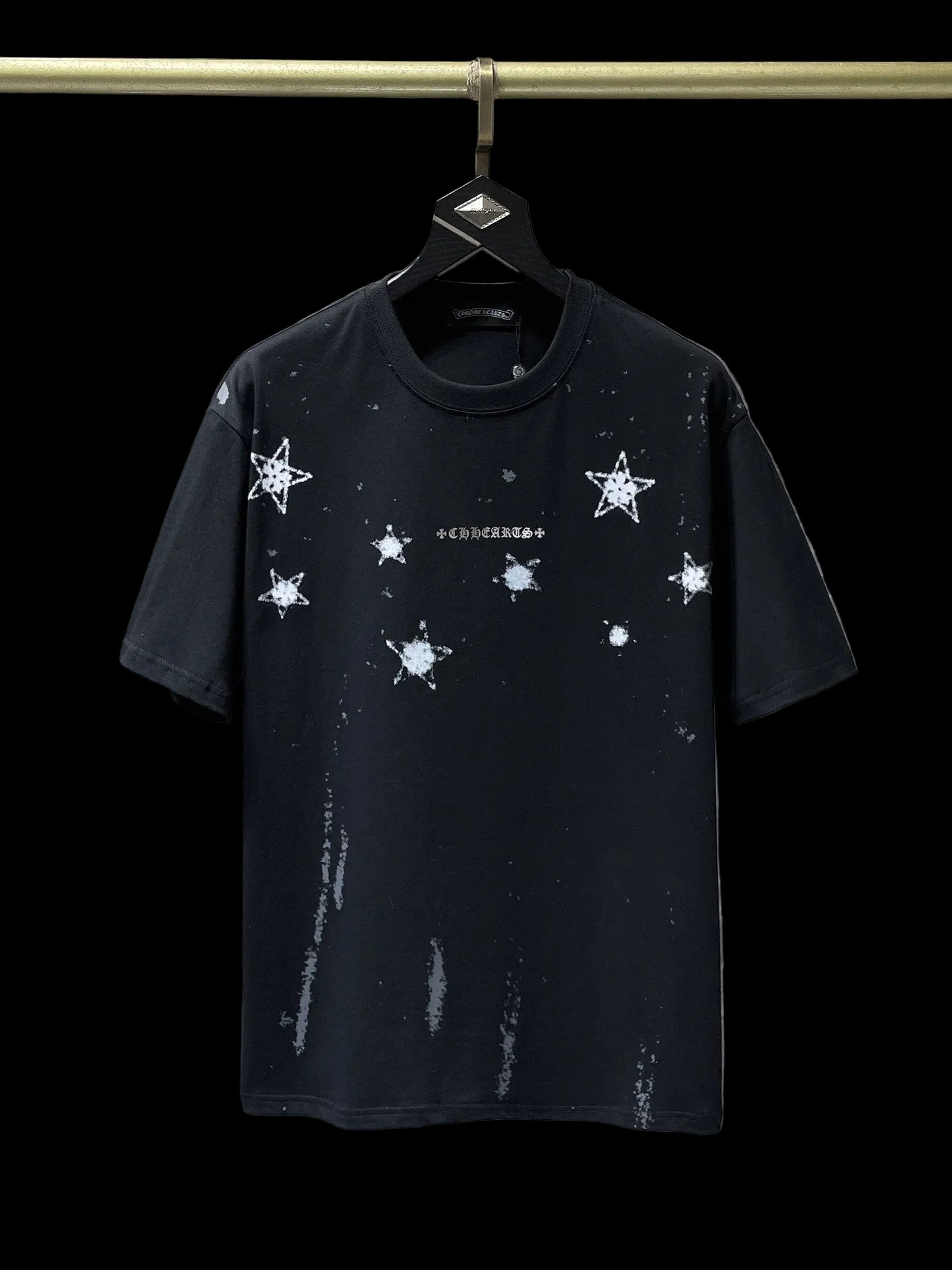 Chrome Hearts Black Silver Flux Streetwear Tee