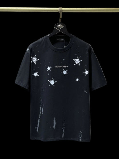 Chrome Hearts Black Silver Flux Streetwear Tee