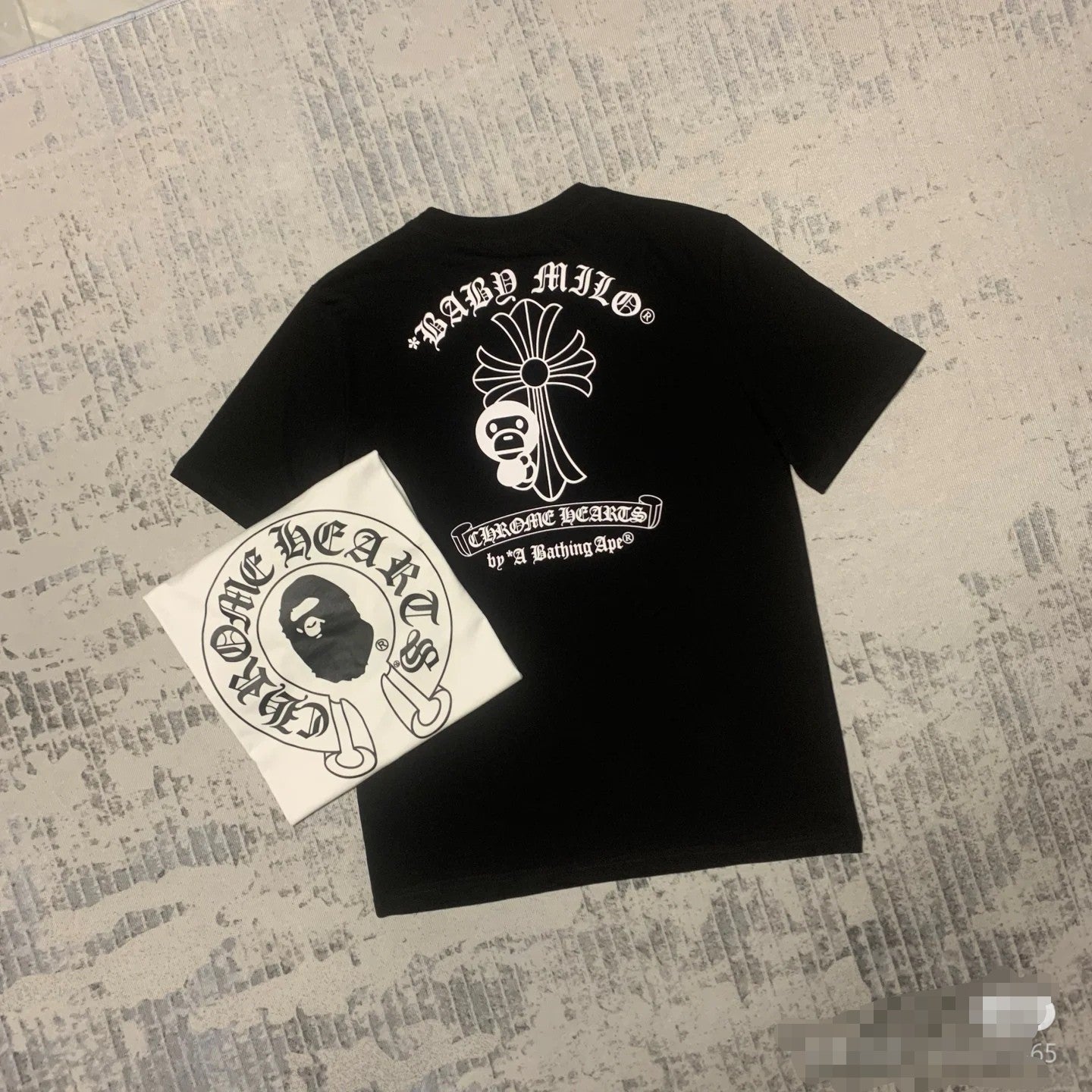 BAPE 1:1 Chrome Hearts-Inspired Black Streetwear Tee (CH4101)
