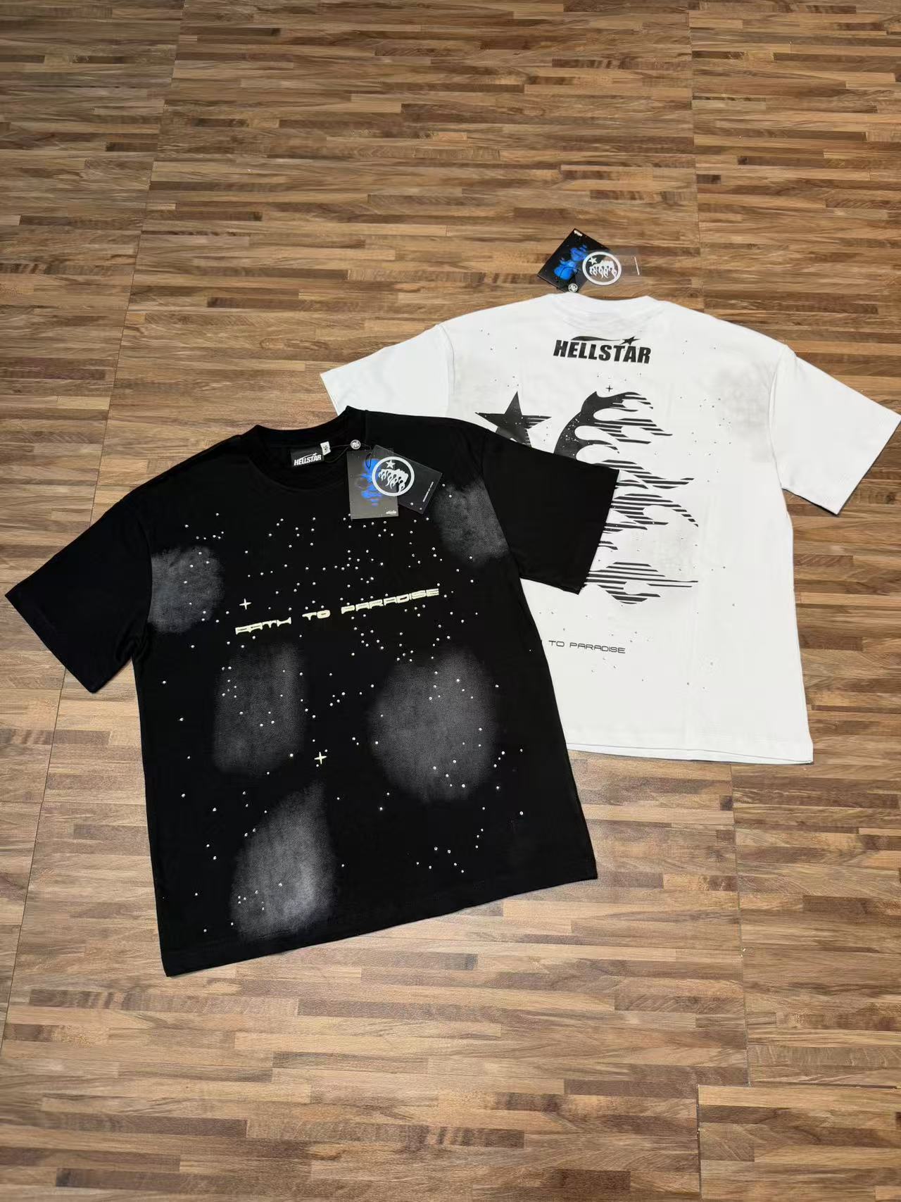 Hellstar 792 Crystal Edition Tee – Active Black / Ivory White