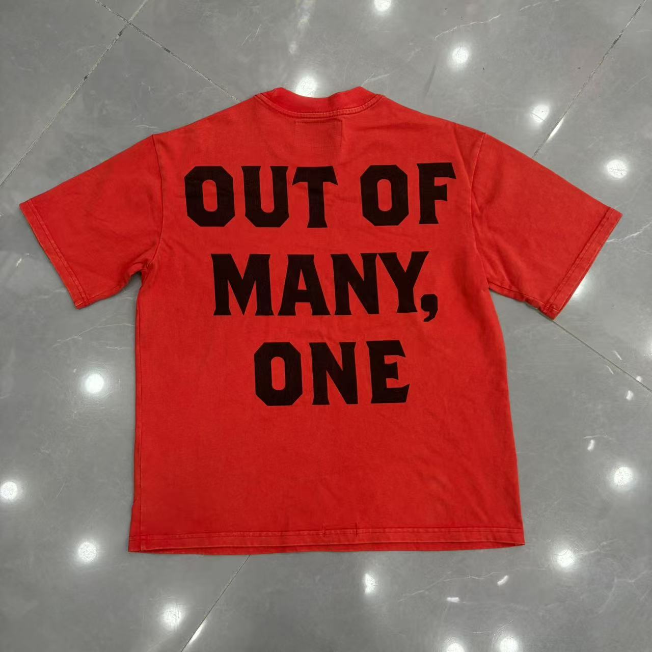 GODSPEED 1:1 Washed Red Black Touch Streetwear Tee (G213 P51