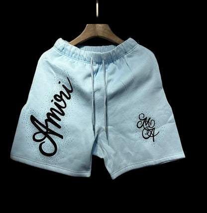 AMIRI Skywave Fleece Shorts — Ice Blue Edition