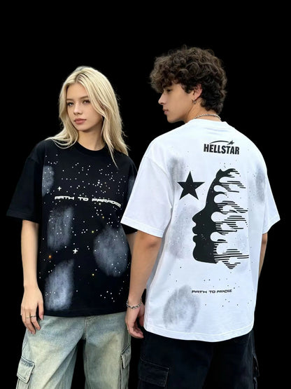 Hellstar 792 Crystal Edition Tee – Active Black / Ivory White