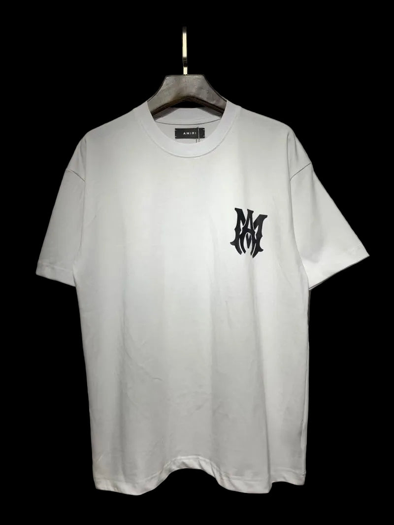 AMIRI Ivory Graffiti Luxe Tee — Black Accent Edition