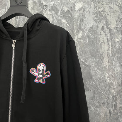 Chrome Hearts Black Cross Streetwear Zip Hoodie