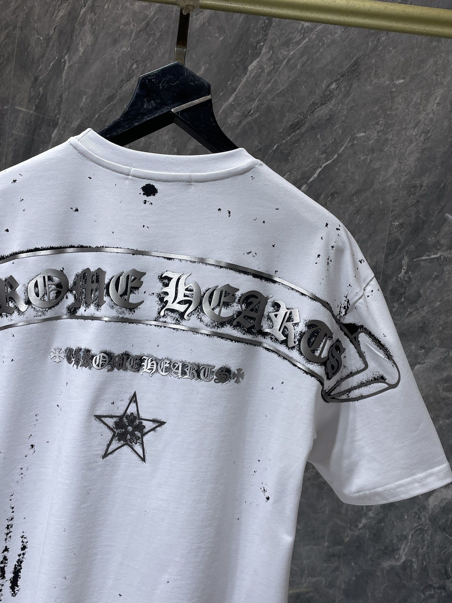 Chrome Hearts White Splatter Streetwear Tee