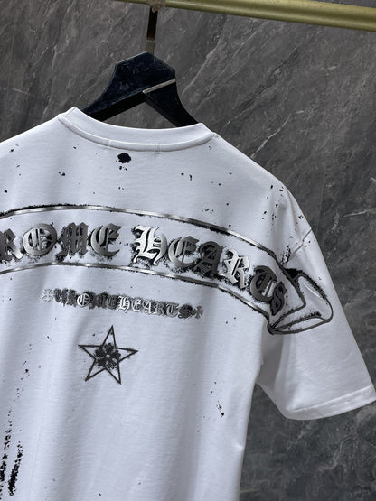 Chrome Hearts White Splatter Streetwear Tee