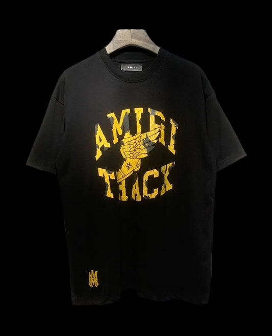 AMIRI Midnight Voltage Tee — Yellow Accent Edition