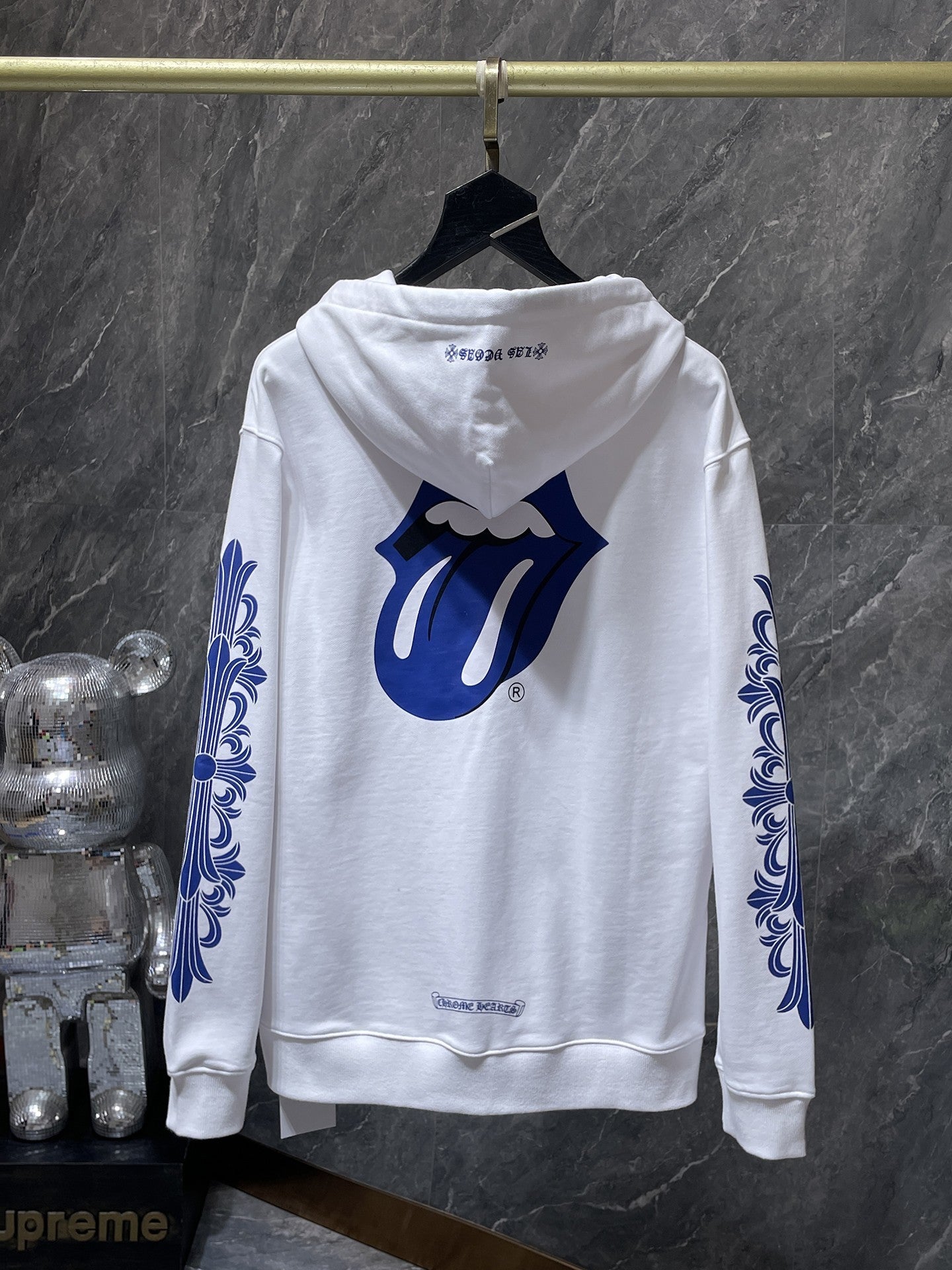 Chrome Hearts NY Vegas Blue Touch Zip-Up Hoodie