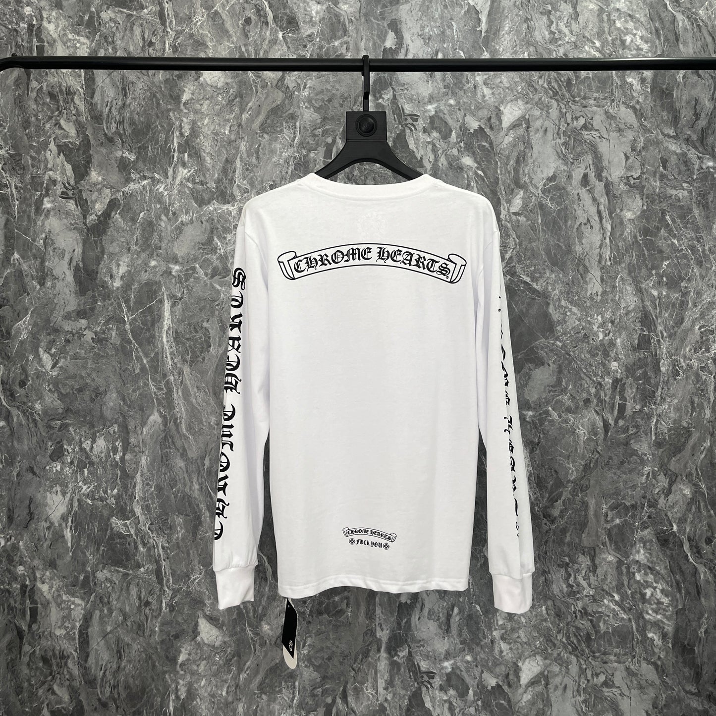 Chrome Hearts White Street Cross Graphic Hoodie
