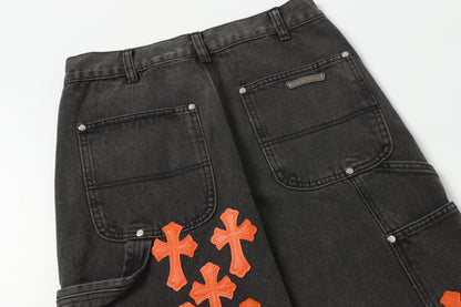 Chrome Hearts Black Ember Carpenter Shorts