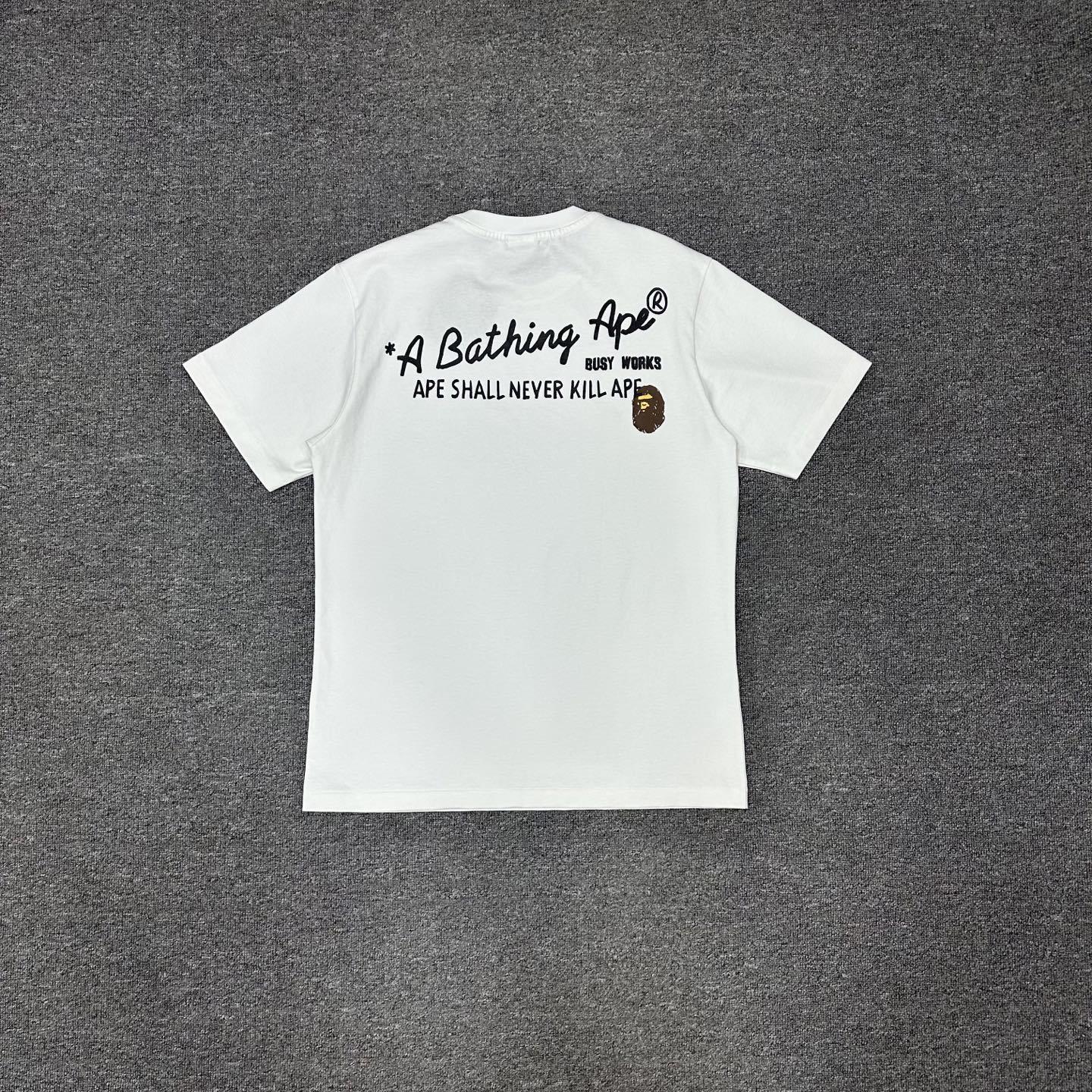 BAPE Return to Campus White Streetwear Graphic Tee