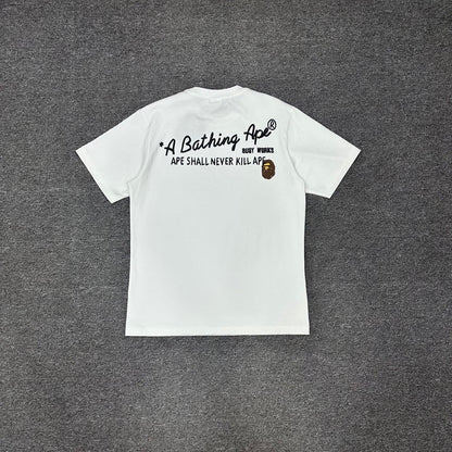 BAPE Return to Campus White Streetwear Graphic Tee