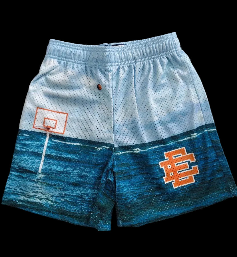 Eric Emanuel Ocean Wave Mesh Shorts