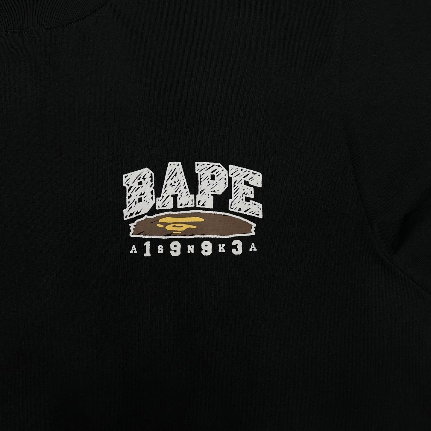 BAPE Return to Campus Black Streetwear Graphic Tee