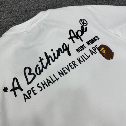 BAPE Return to Campus White Streetwear Graphic Tee