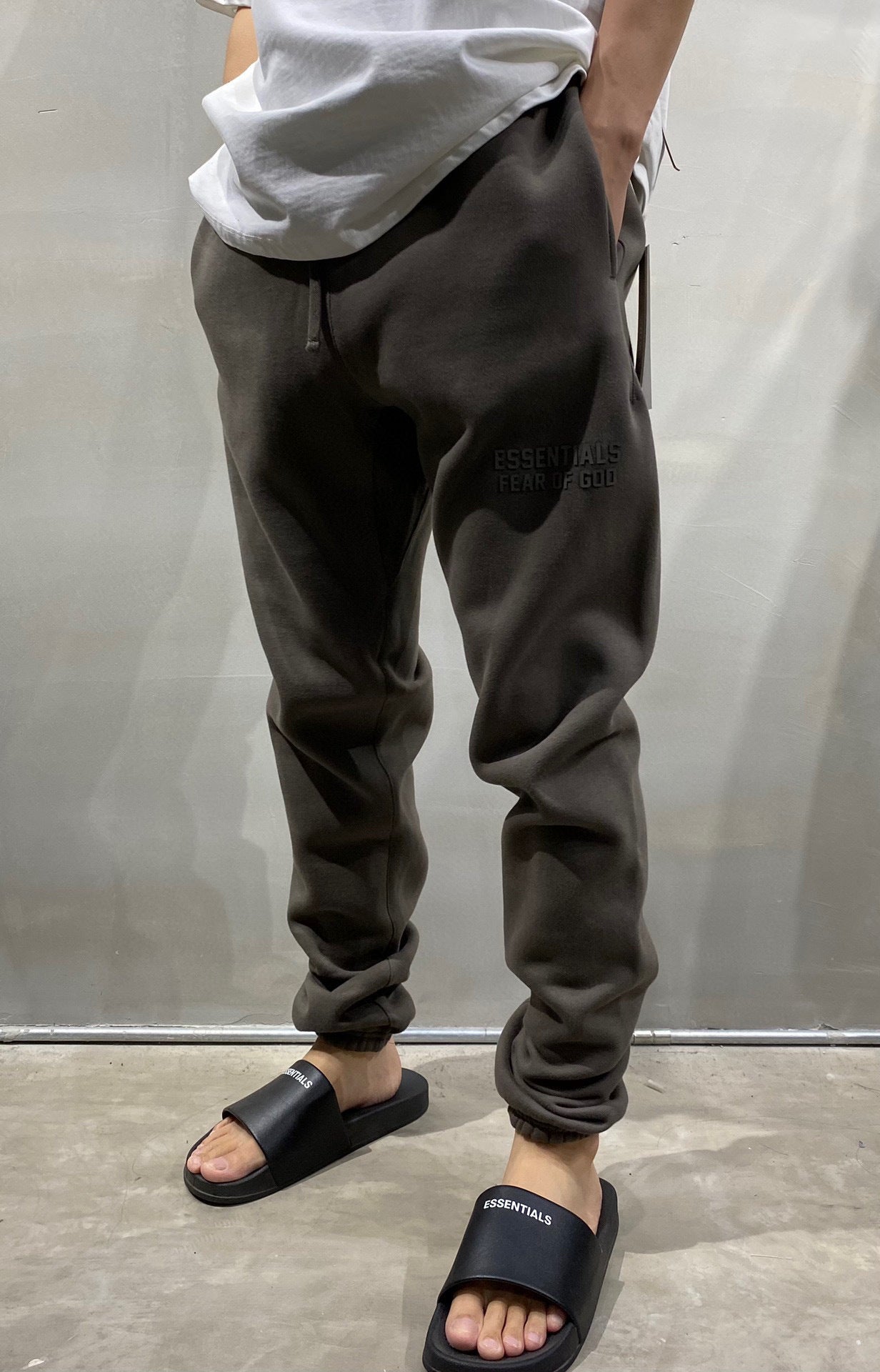 ESSENTIALS Black Straight-Leg Sweatpants