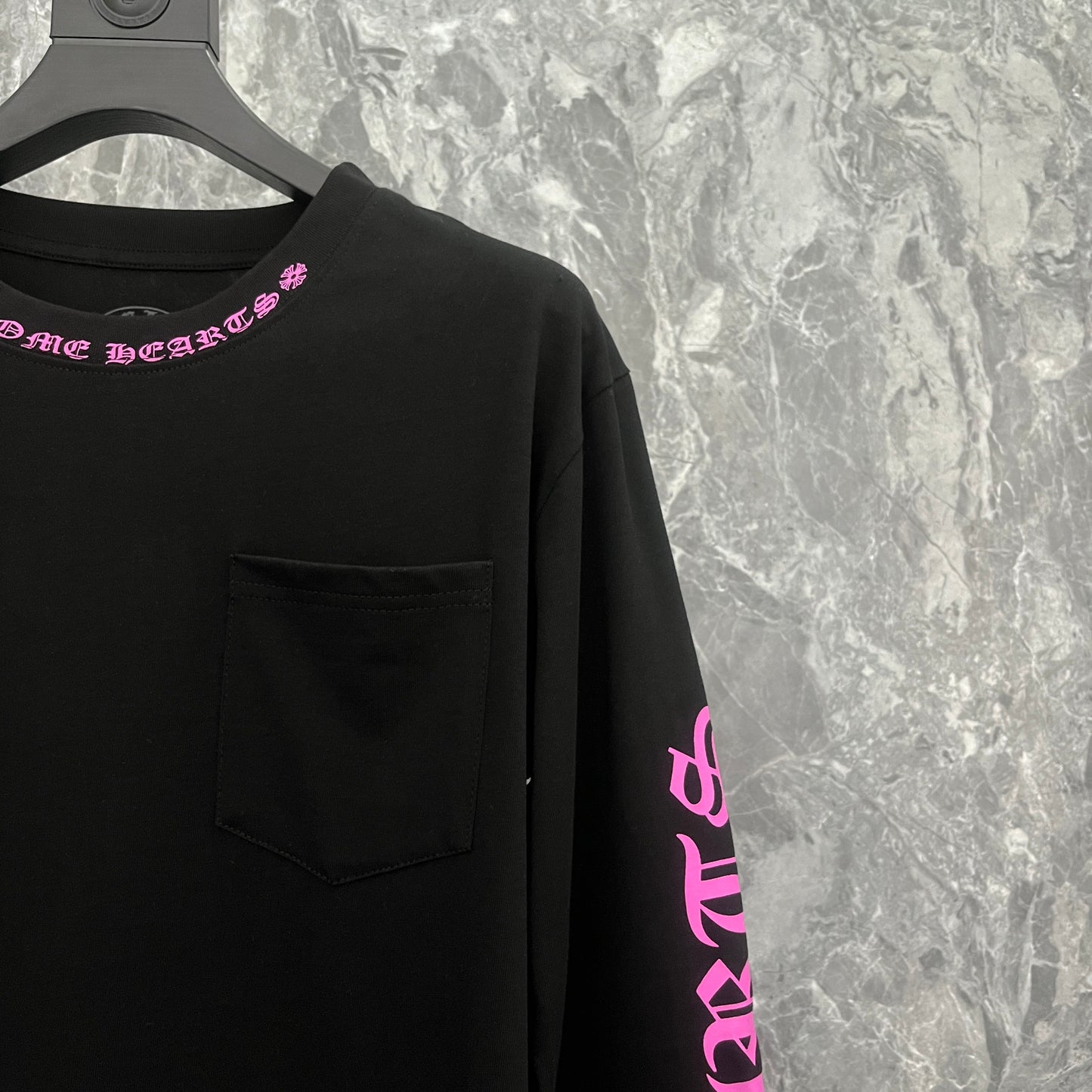 Chrome Hearts Black Pink Accent Streetwear Denim Jeans