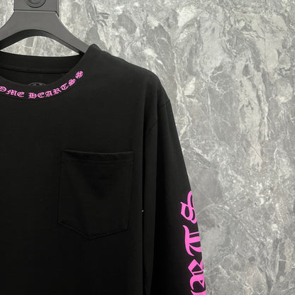 Chrome Hearts Black Pink Accent Streetwear Denim Jeans