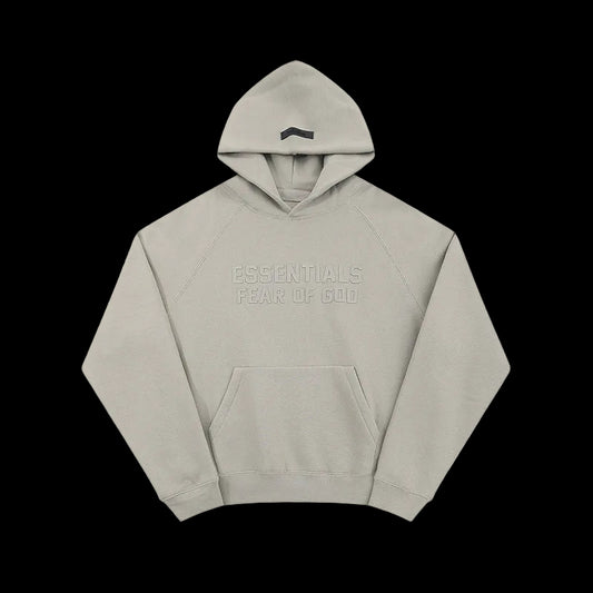 ESSENTIALS Light Grey Oversized Hoodie