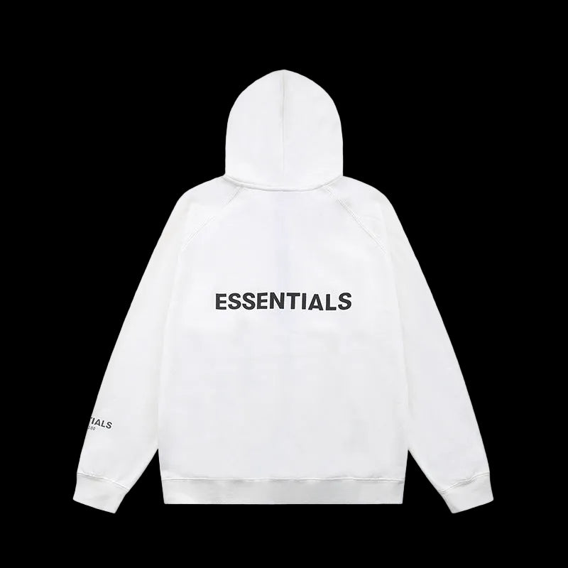 ESSENTIALS White Zip-Up Hoodie