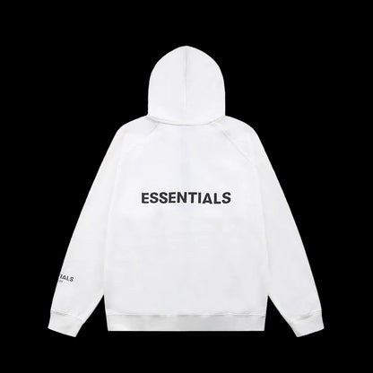 ESSENTIALS White Zip-Up Hoodie